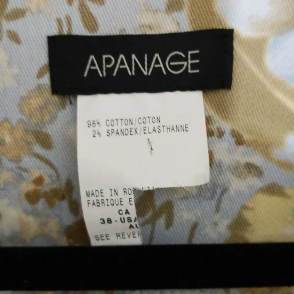 Apanage| Floral Cotton Denim Look Button Up Jacket With Front Pockets - Picture 8 of 13